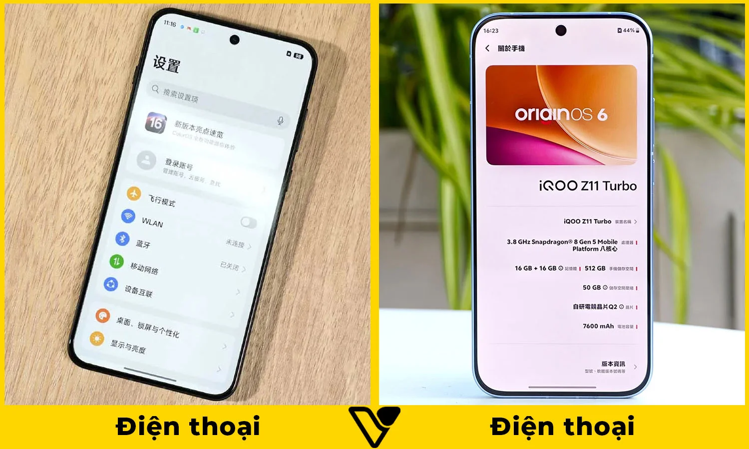 So sánh màn hình OnePlus Ace 6T và iQOO Z11 Turbo