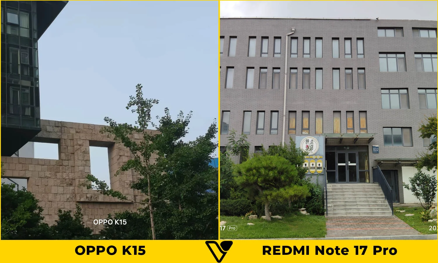 So sánh ảnh chụp ban ngày bằng camera chính trên OPPO K15 vs REDMI Note 17 Pro