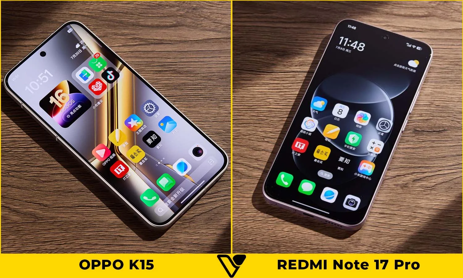 So sánh OPPO K15 vs REDMI Note 17 Pro: Màn hình