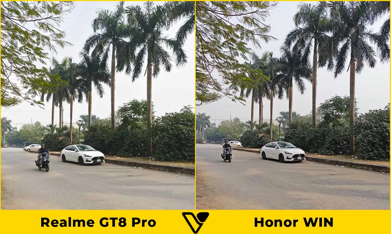So sánh ảnh chụp ngoài trời Realme GT8 Pro vs Honor WIN