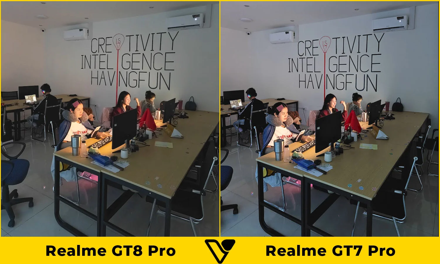 So sánh ảnh thiếu sáng camera chính Realme GT8 Pro vs Realme GT7 Pro