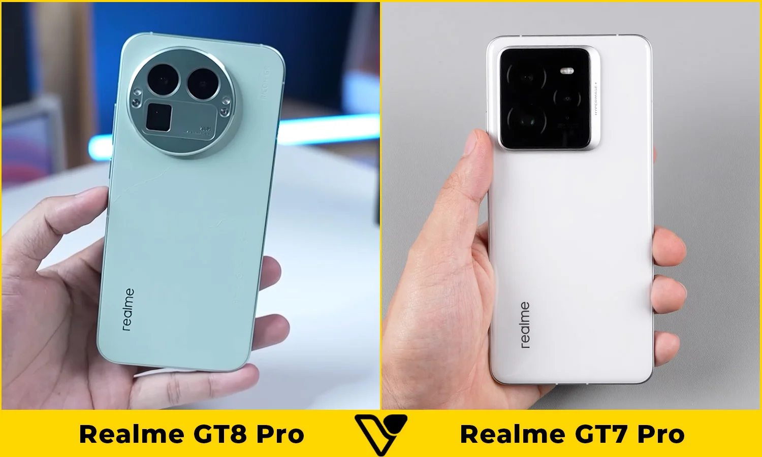So sánh thiết kế Realme GT8 Pro vs Realme GT7 Pro