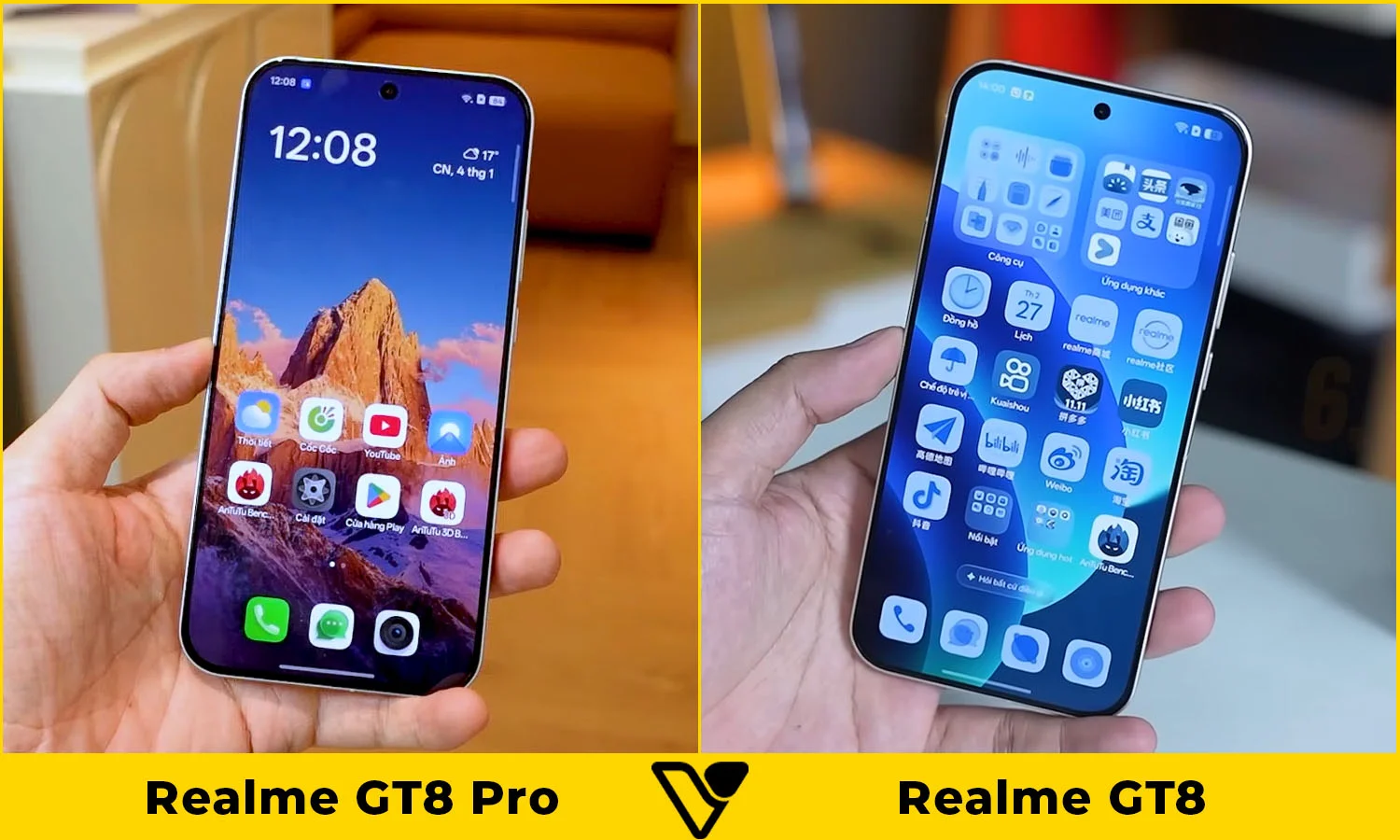 So sánh màn hình Realme GT8 Pro vs Realme GT8