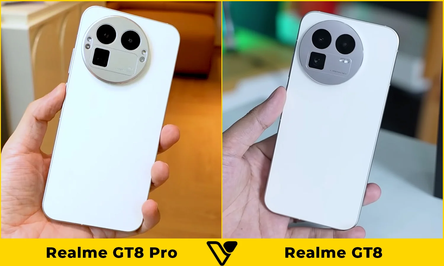 So sánh thiết kế Realme GT8 Pro vs Realme GT8