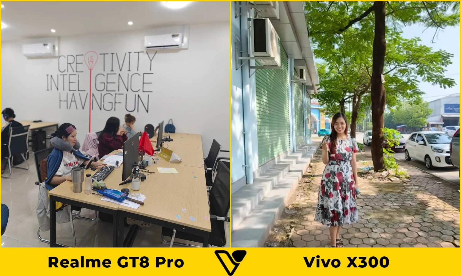 So sánh ảnh chụp camera chính đủ sáng Realme GT8 Pro vs Vivo X300