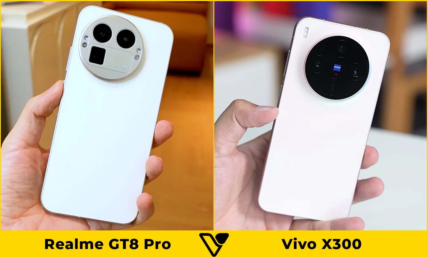 So sánh thiết kế Realme GT8 Pro vs Vivo X300