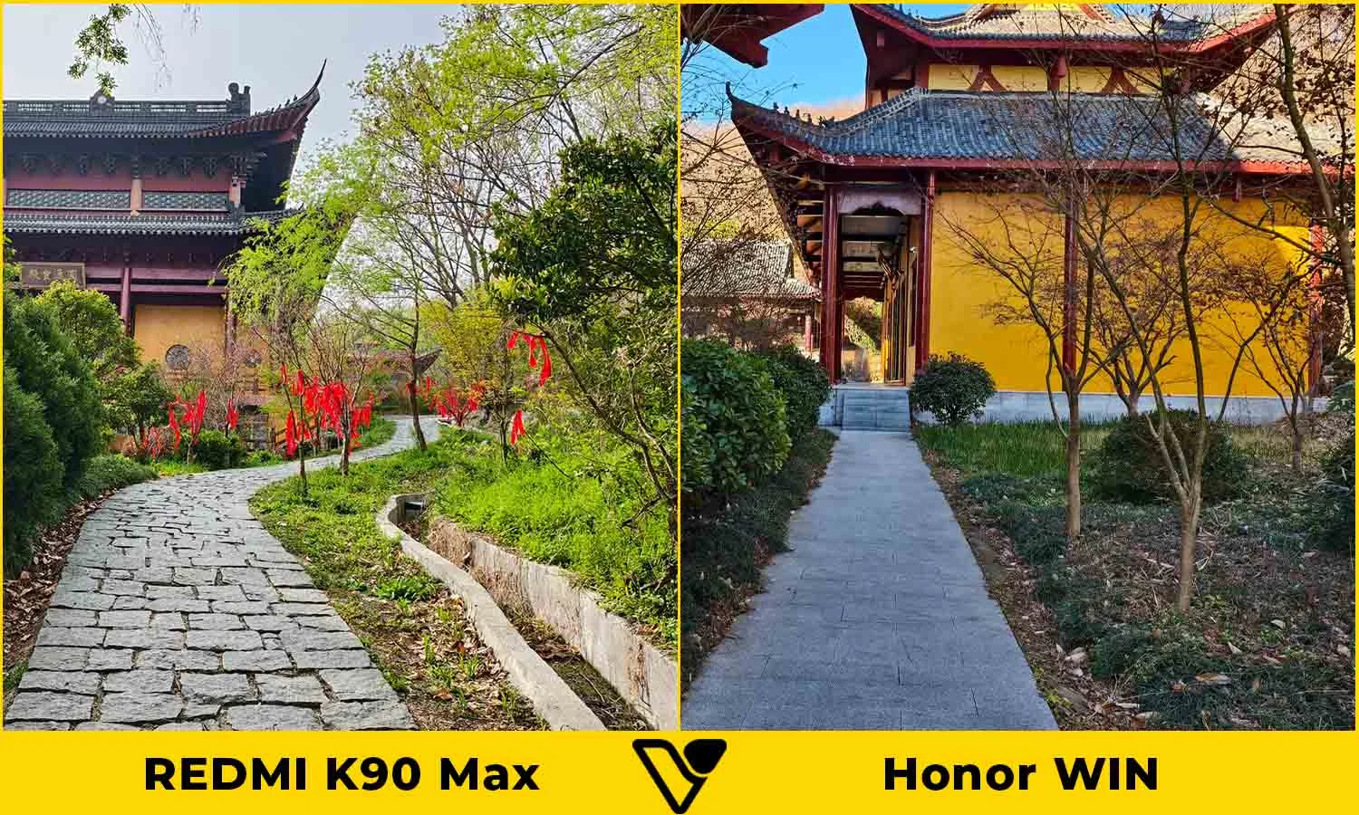 So sánh ảnh chụp thực tế REDMI K90 Max vs Honor WIN