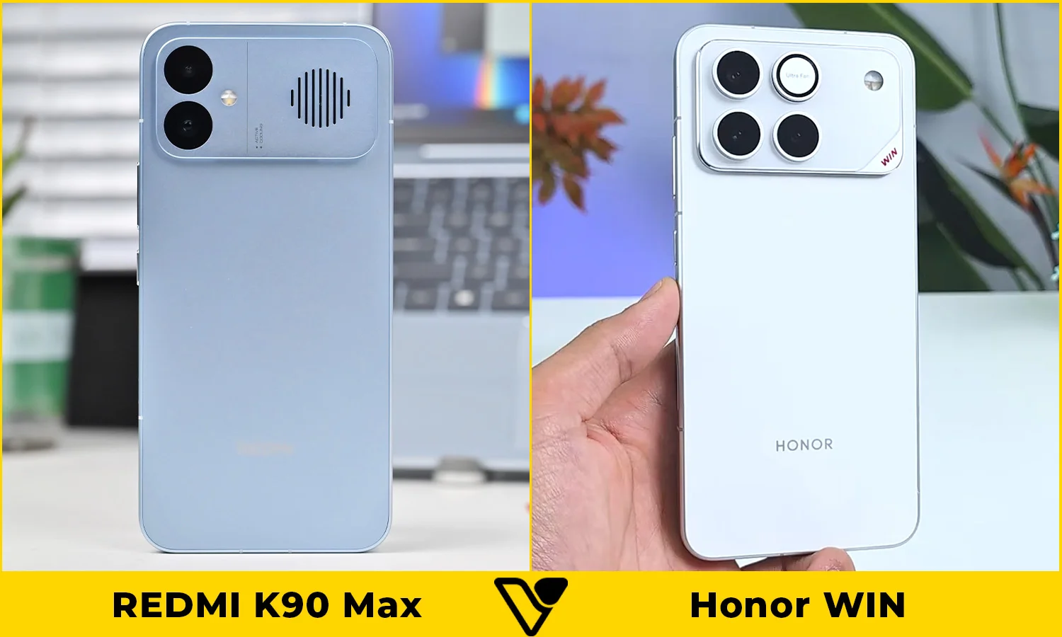 So sánh thiết kế REDMI K90 Max vs Honor WIN