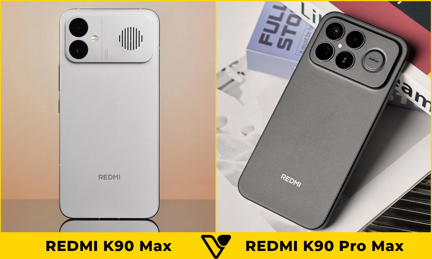 So sánh thiết kế REDMI K90 Max vs REDMI K90 Pro Max