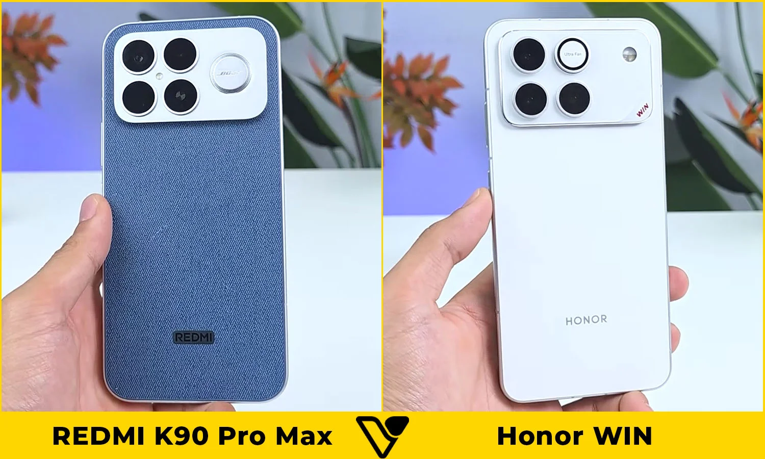 So sánh thiết kế REDMI K90 Pro Max vs Honor WIN