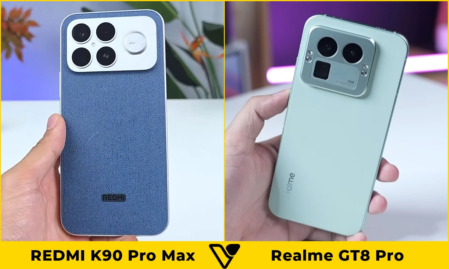 So sánh thiết kế REDMI K90 Pro Max vs Realme GT8 Pro