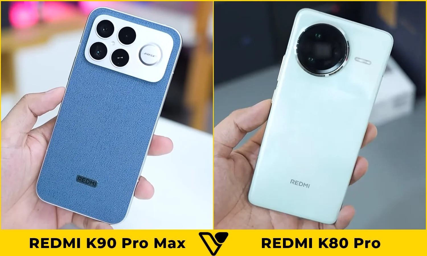 So sánh thiết kế REDMI K90 Pro Max vs REDMI K80 Pro