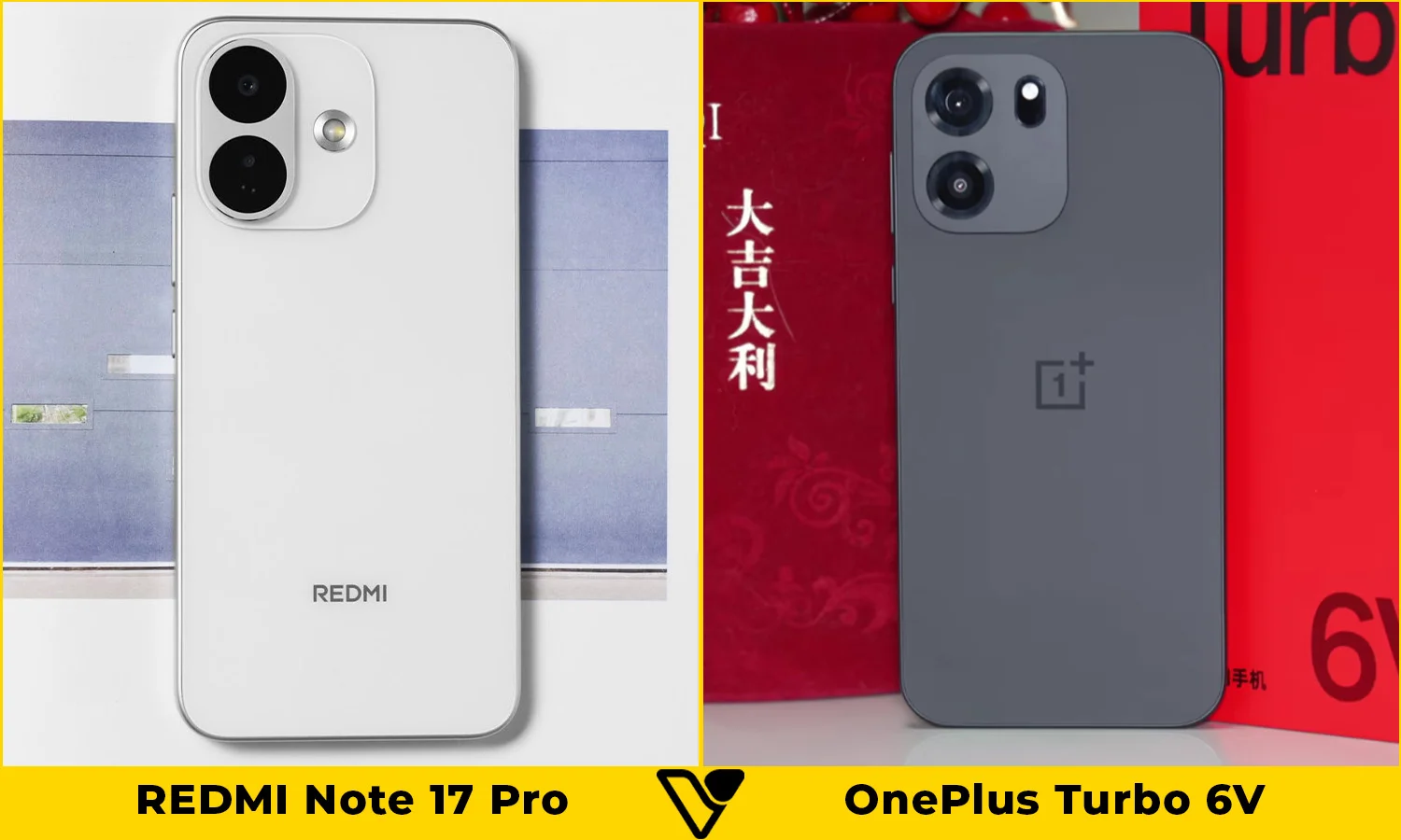 So sánh thiết kế REDMI Note 17 Pro vs OnePlus Turbo 6V