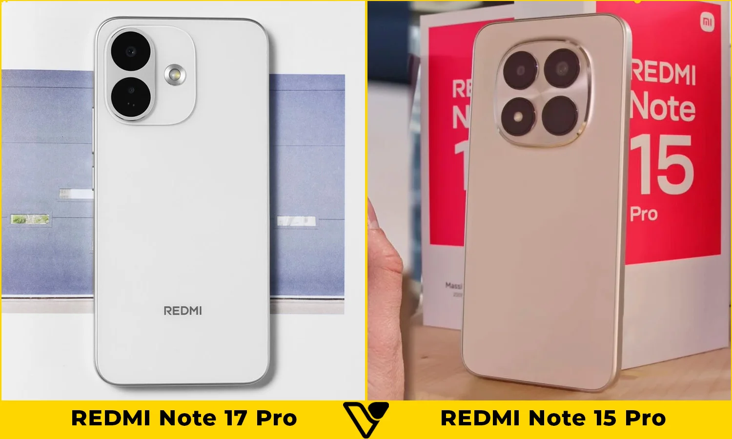 So sánh thiết kế REDMI Note 17 Pro vs REDMI Note 15 Pro
