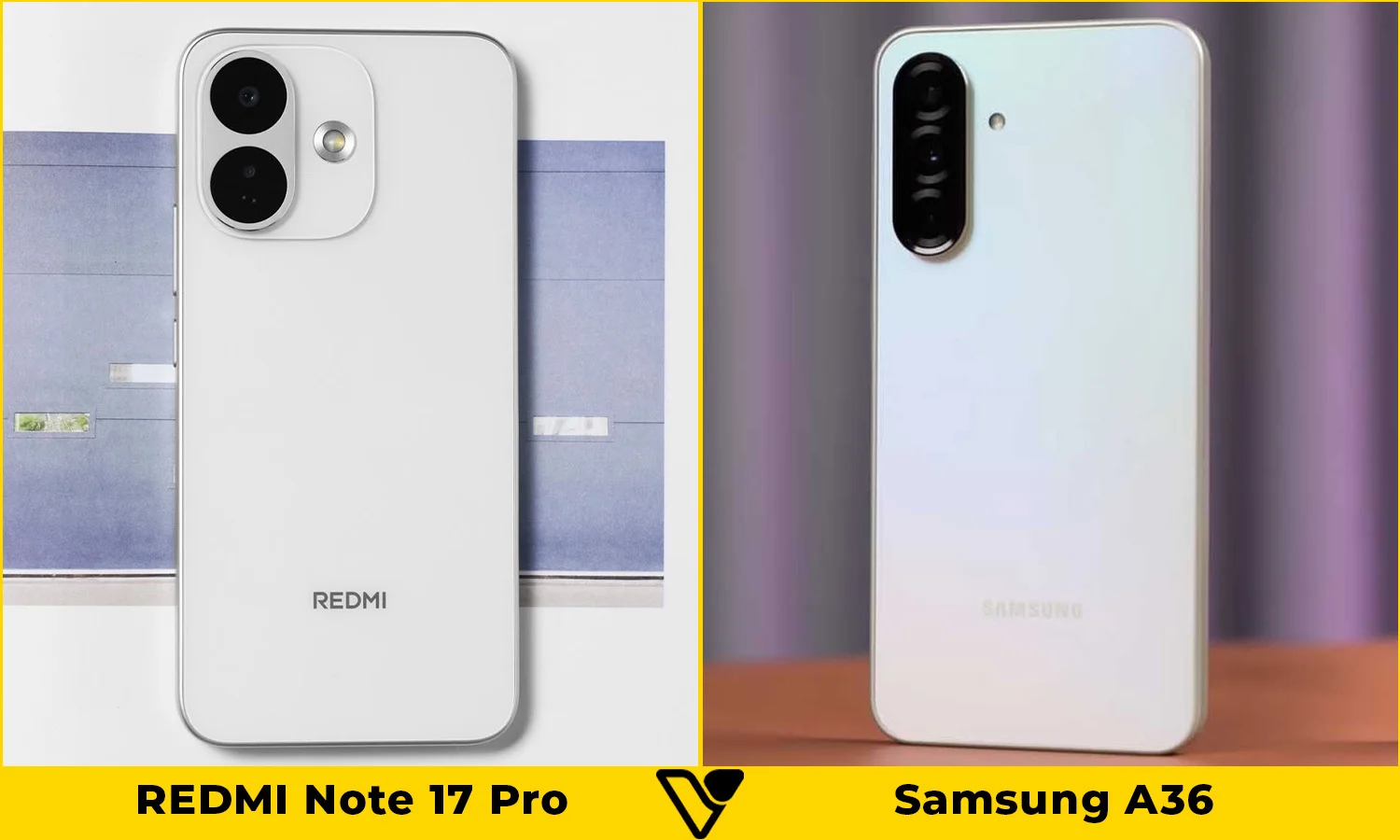 So sánh thiết kế REDMI Note 17 Pro vs Samsung A36