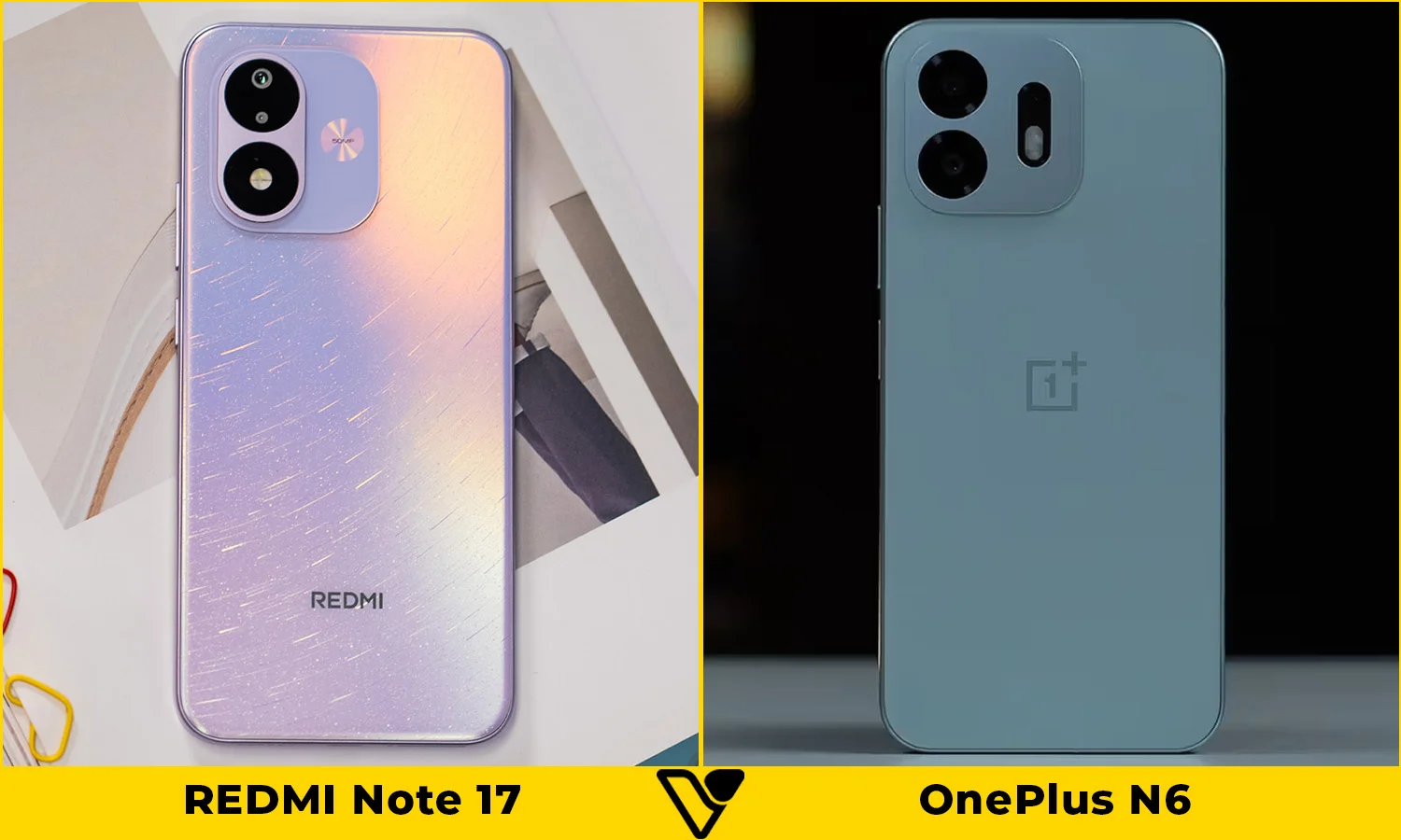 So sánh thiết kế REDMI Note 17 vs OnePlus N6