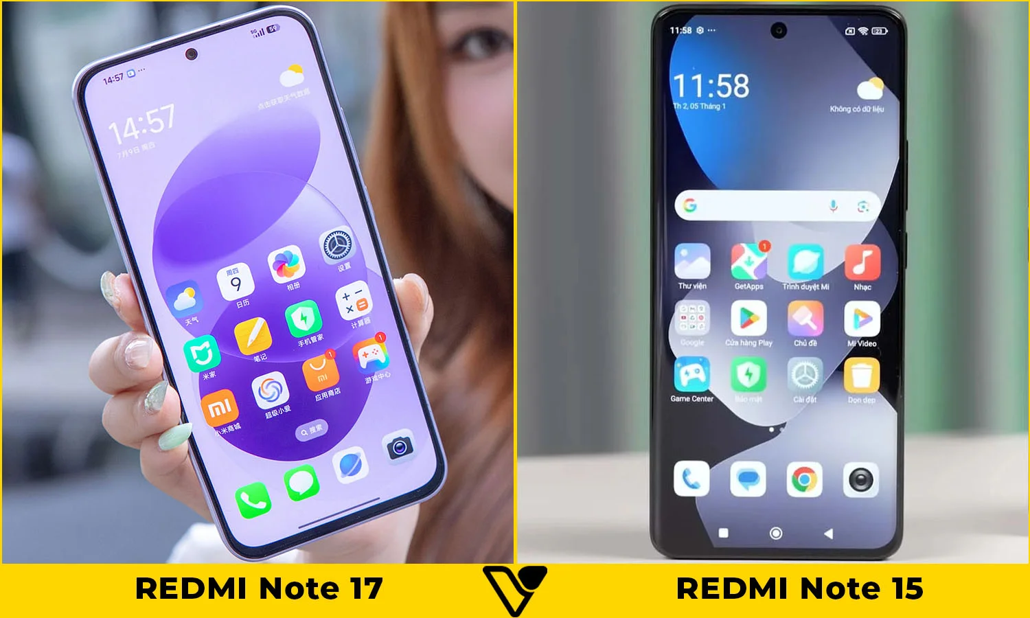 So sánh REDMI Note 17 vs REDMI Note 15: Màn hình