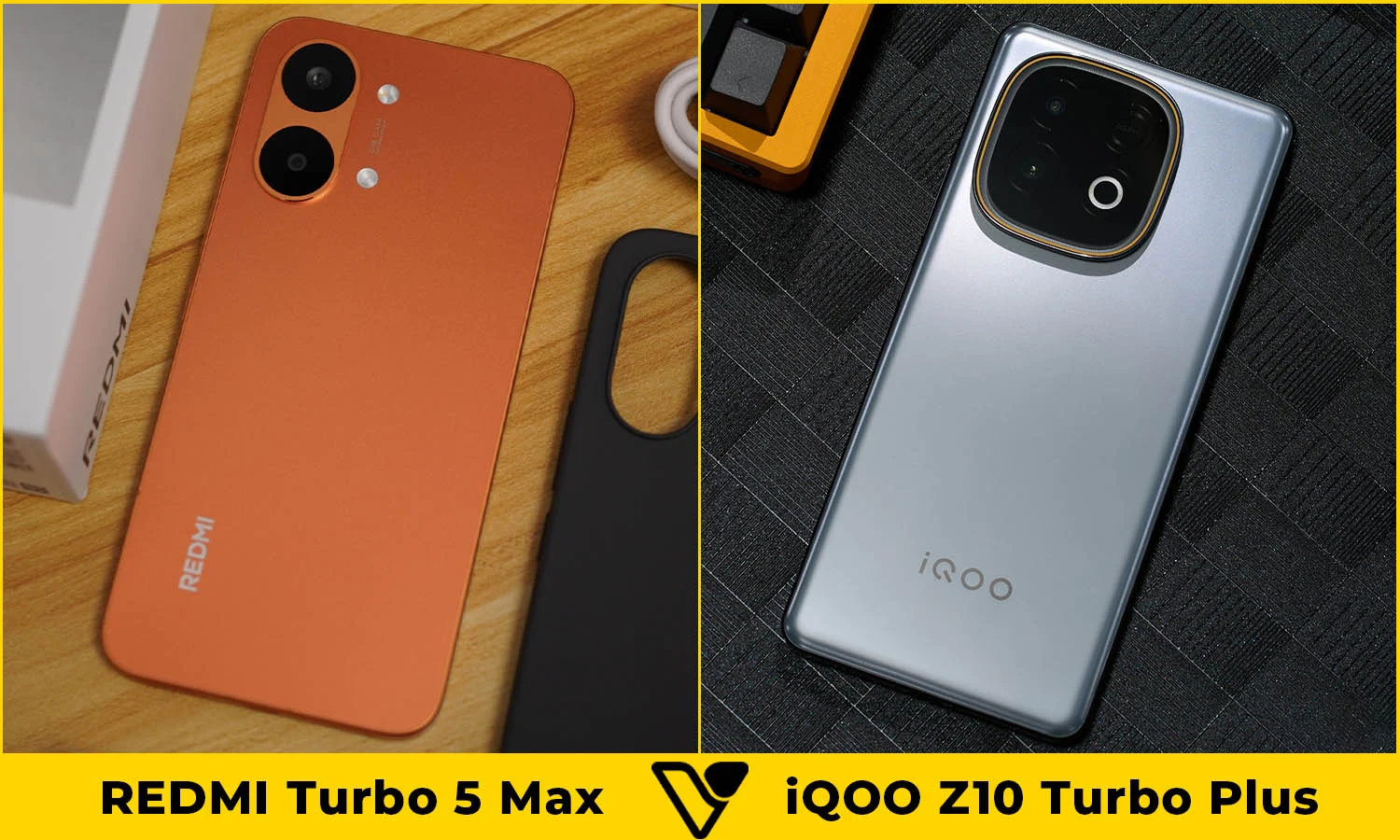 So sánh thiết kế REDMI Turbo 5 Max vs iQOO Z10 Turbo Plus