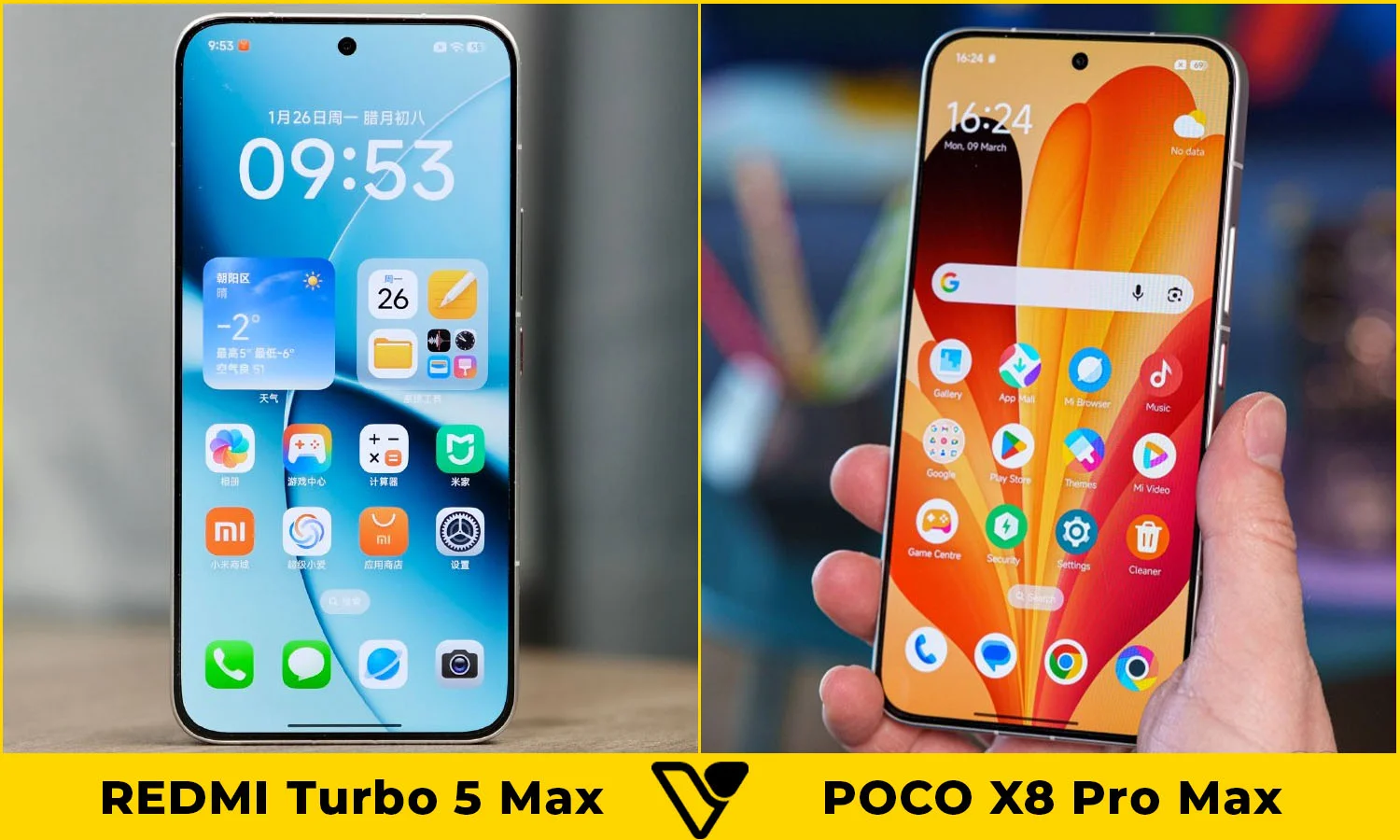 So sánh màn hình REDMI Turbo 5 Max vs POCO X8 Pro Max