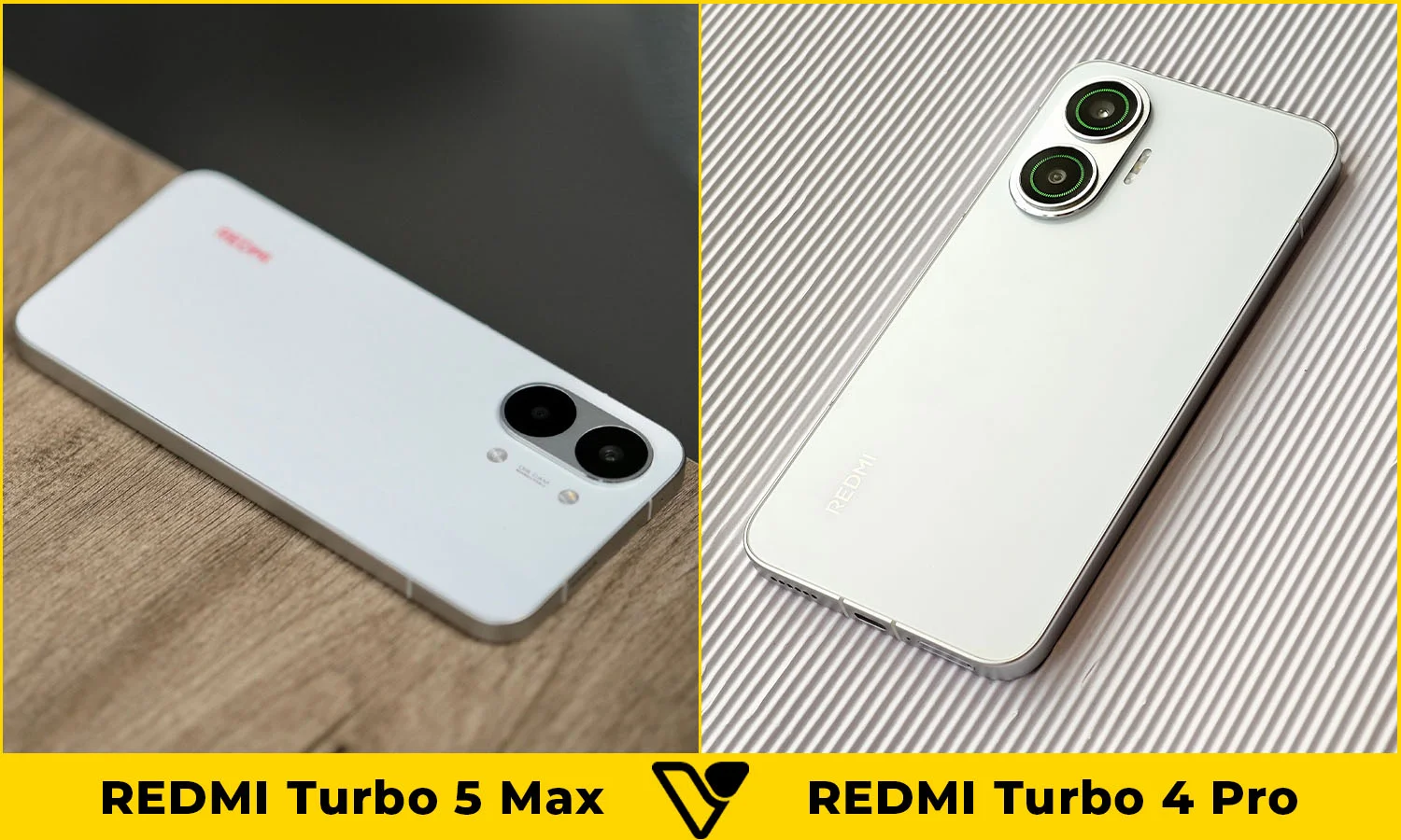 So sánh thiết kế REDMI Turbo 5 Max vs REDMI Turbo 4 Pro