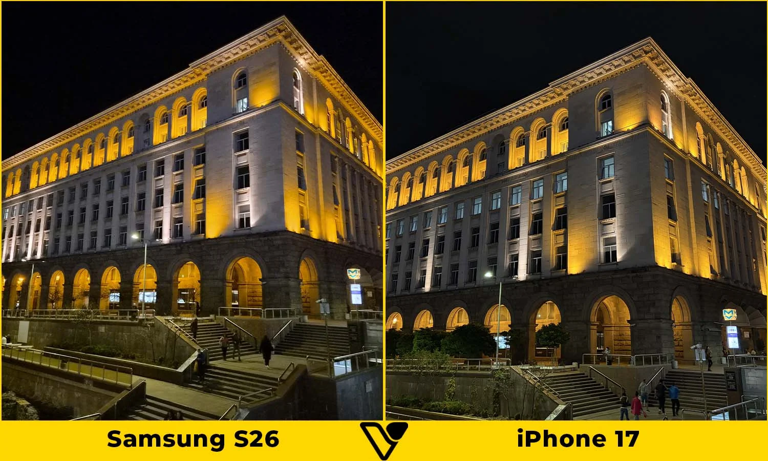 So sánh ảnh chụp đêm Samsung S26 vs iPhone 17