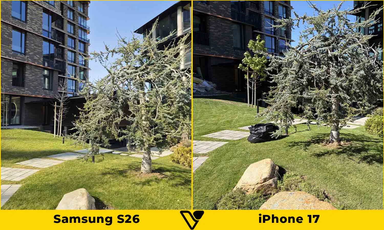 So sánh ảnh chụp camera chính ban ngày Samsung S26 vs iPhone 17