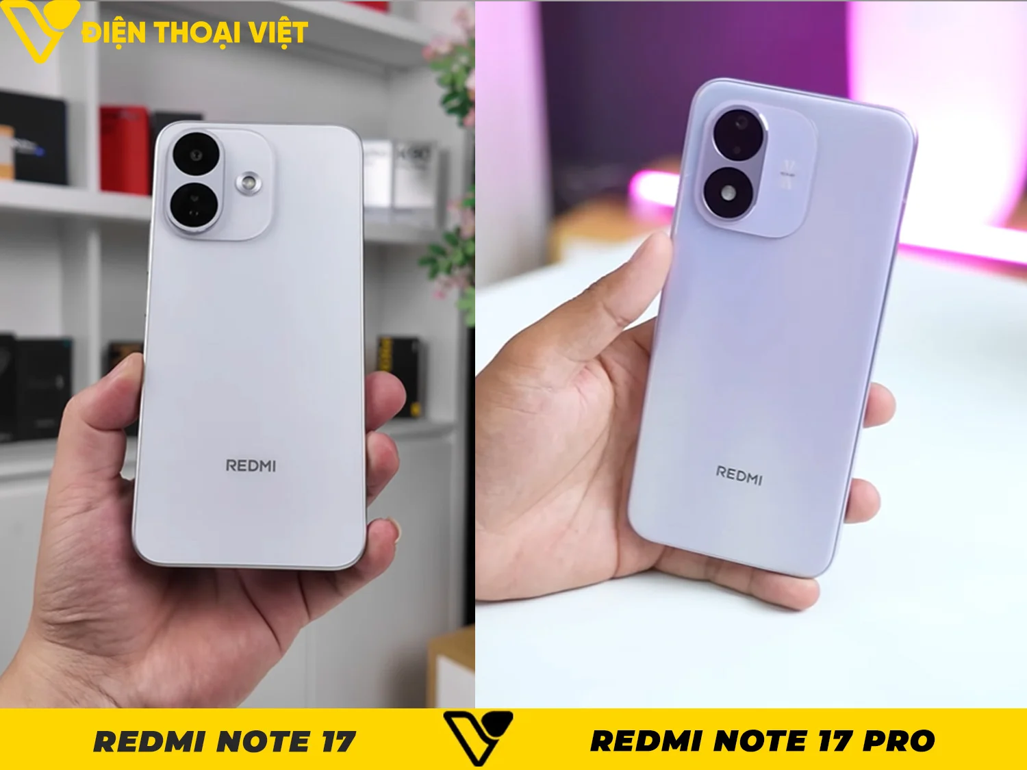 So sánh thiết kế REDMI Note 17 Pro vs REDMI Note 17