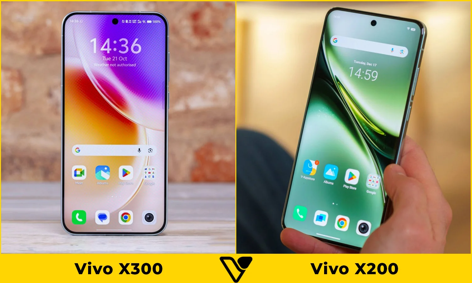 So sánh màn hình Vivo X300 vs Vivo X200