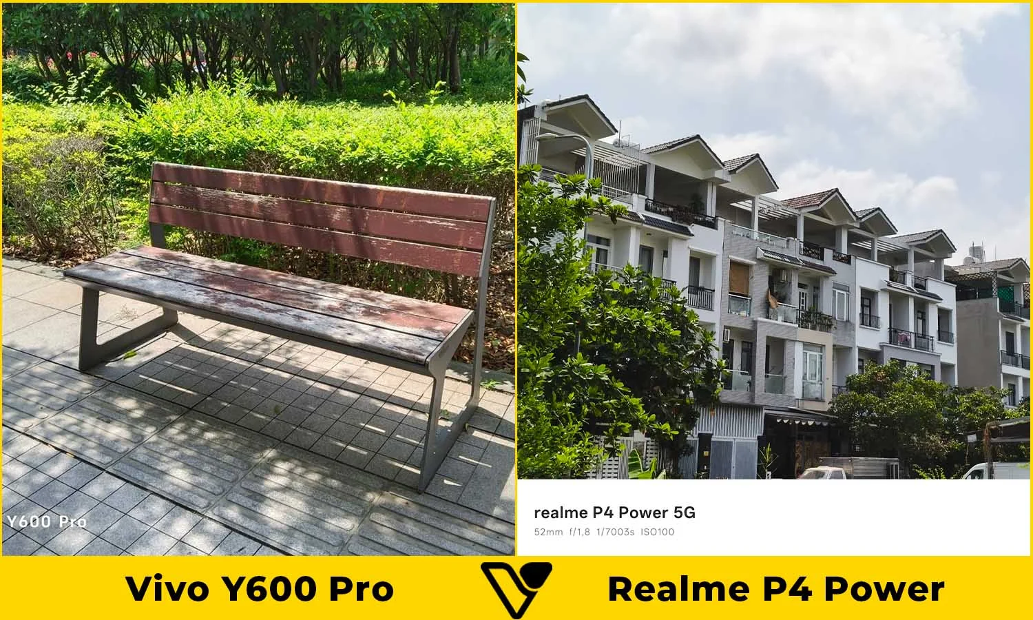 So sánh ảnh chụp thực tế Vivo Y600 Pro vs Realme P4 Power