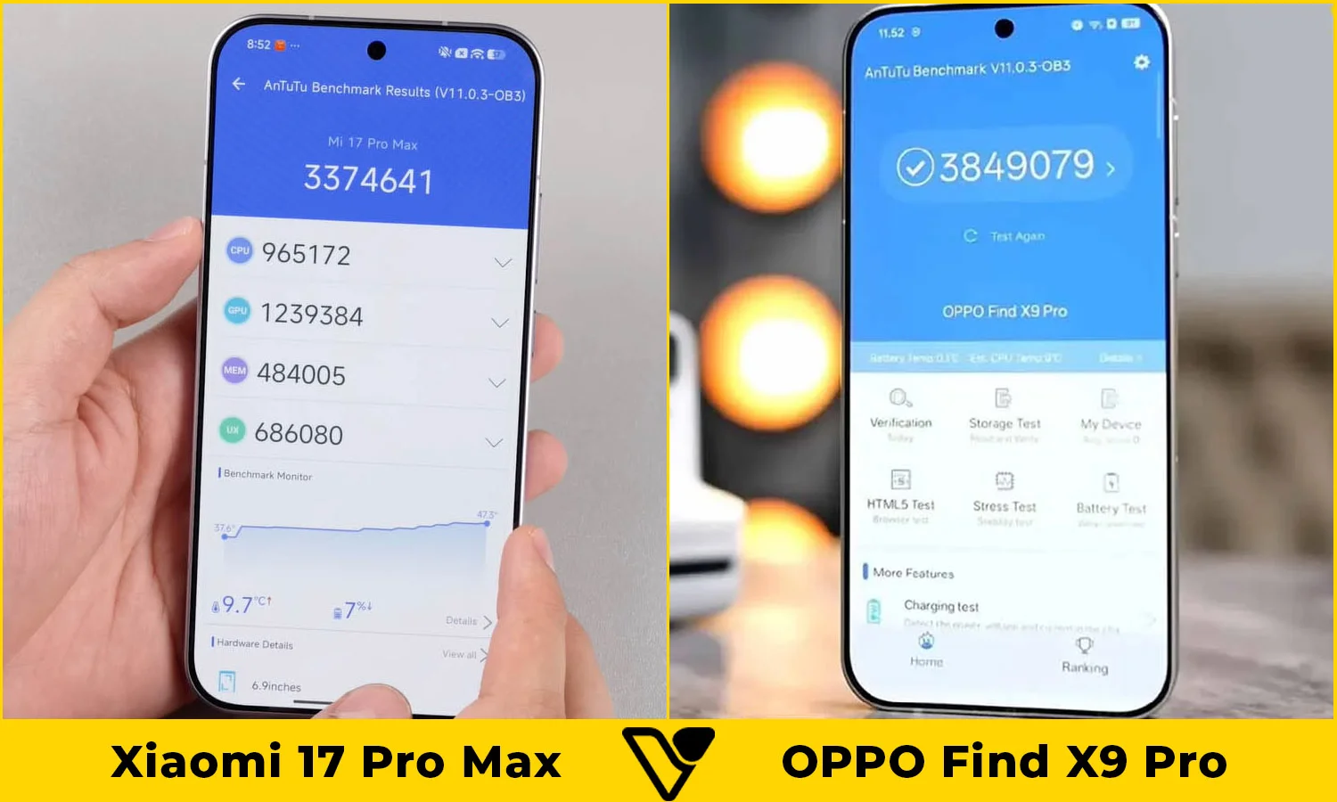 So sánh Xiaomi 17 Pro Max vs OPPO Find X9 Pro hiệu năng