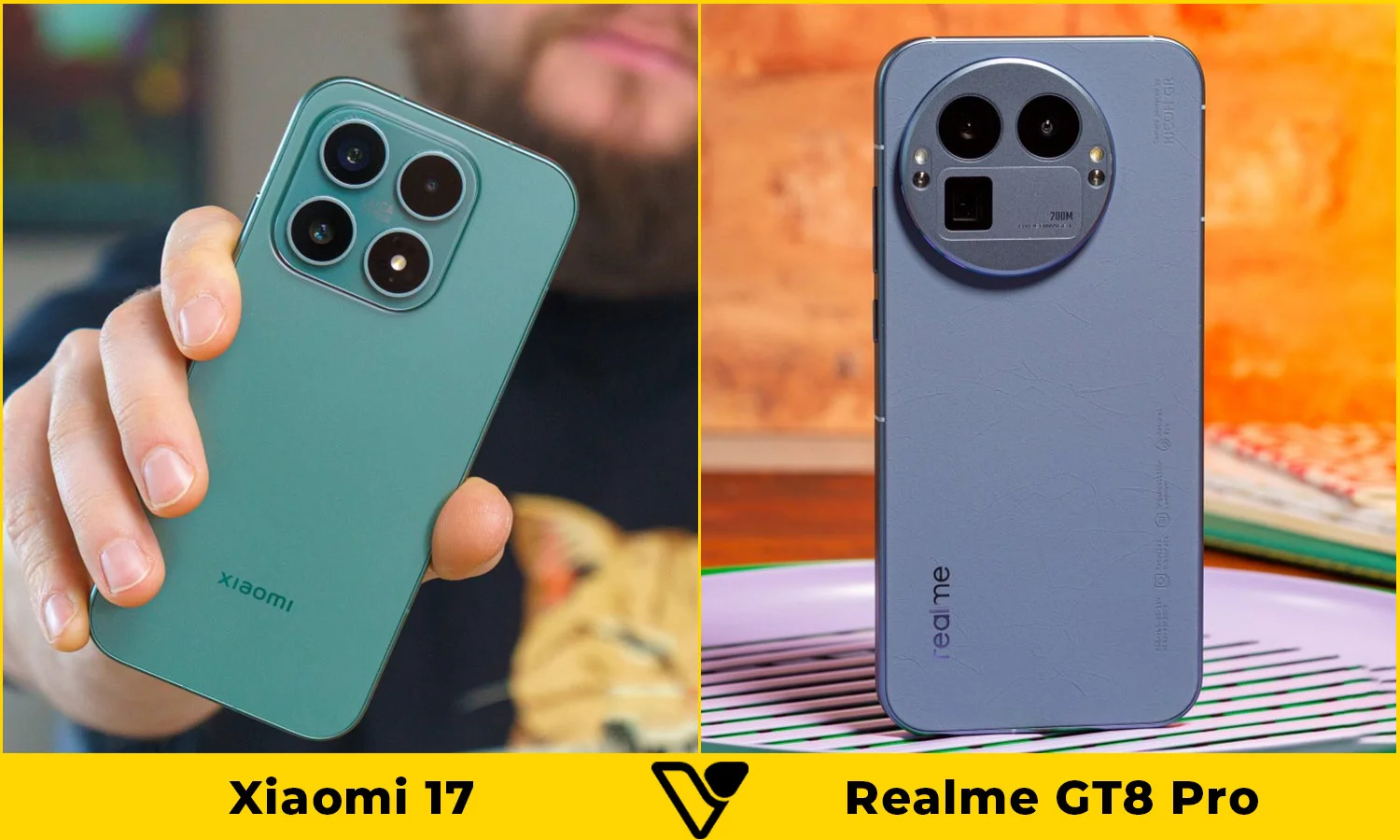 So sánh thiết kế Xiaomi 17 vs Realme GT8 Pro