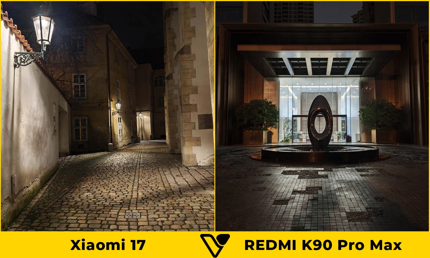 So sánh ảnh đêm Xiaomi 17 vs REDMI K90 Pro Max camera