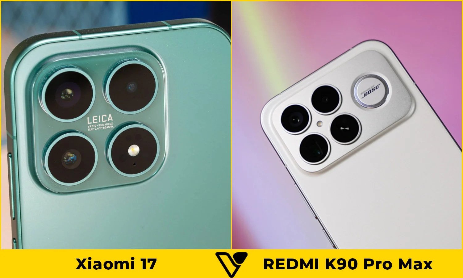 So sánh Xiaomi 17 vs REDMI K90 Pro Max camera