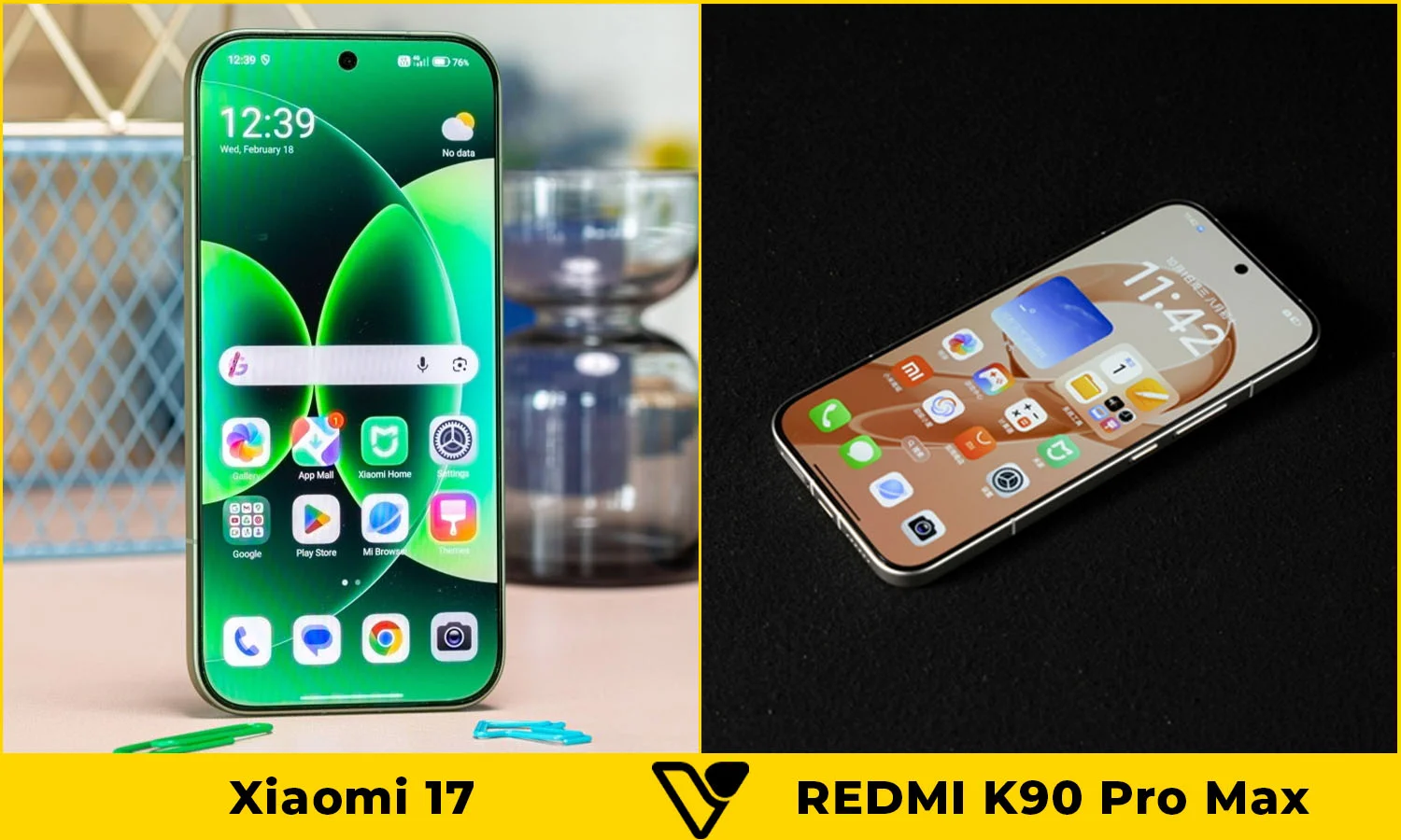 So sánh Xiaomi 17 vs REDMI K90 Pro Max màn hình