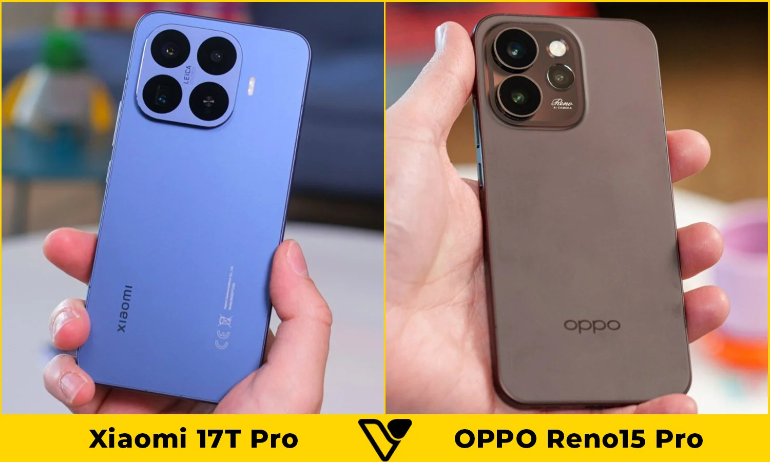 So sánh thiết kế Xiaomi 17T Pro vs OPPO Reno15 Pro