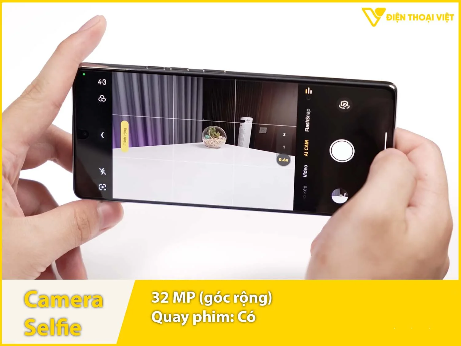 Camera selfie 32MP & Quay video sắc nét