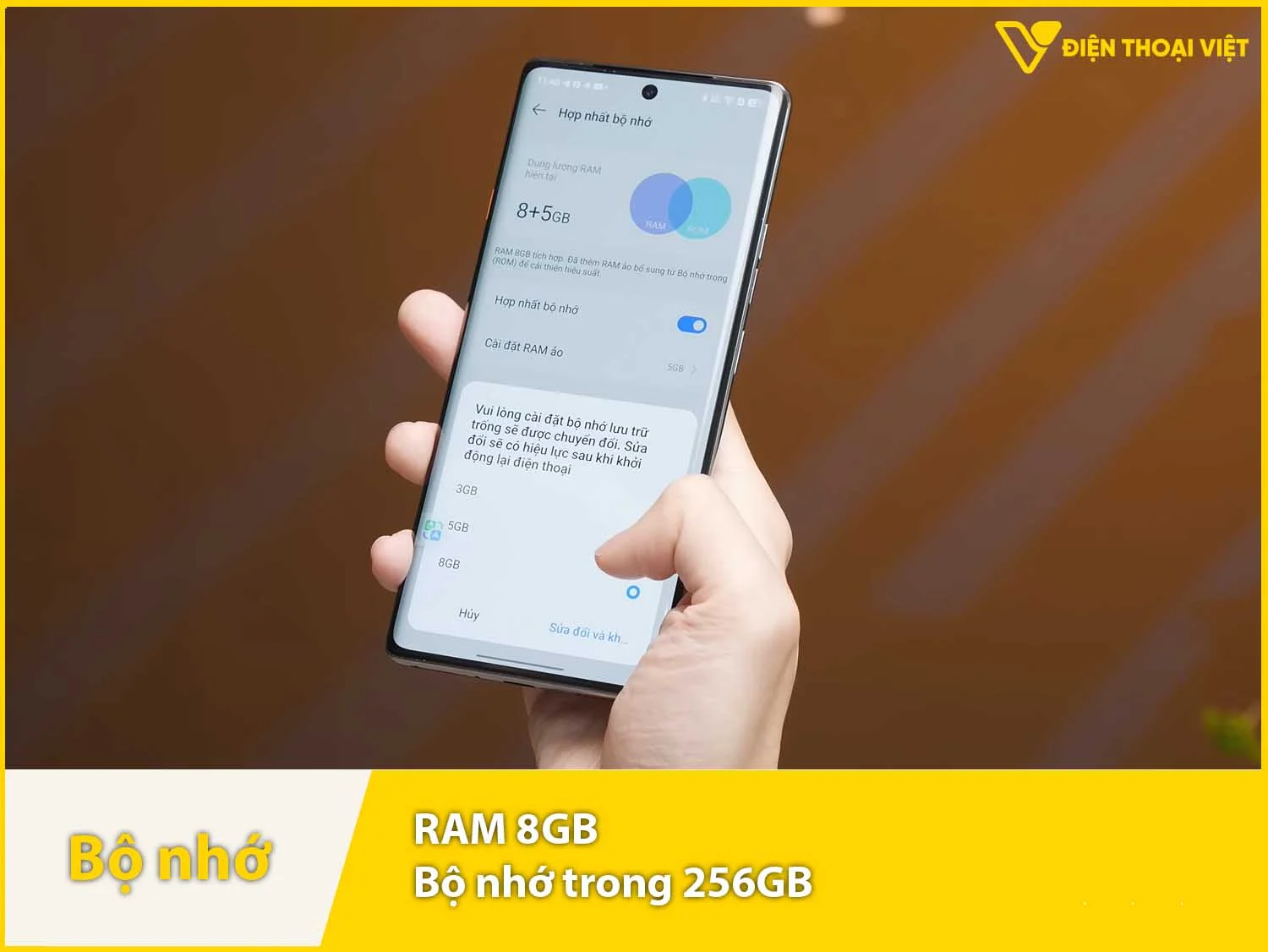 RAM 8GB & Bộ nhớ trong 256GB