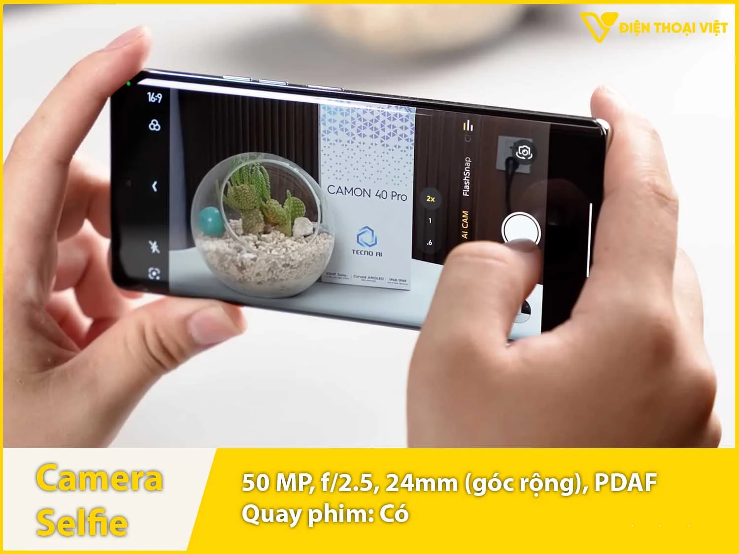 Camera selfie 50MP & Quay video 1080p