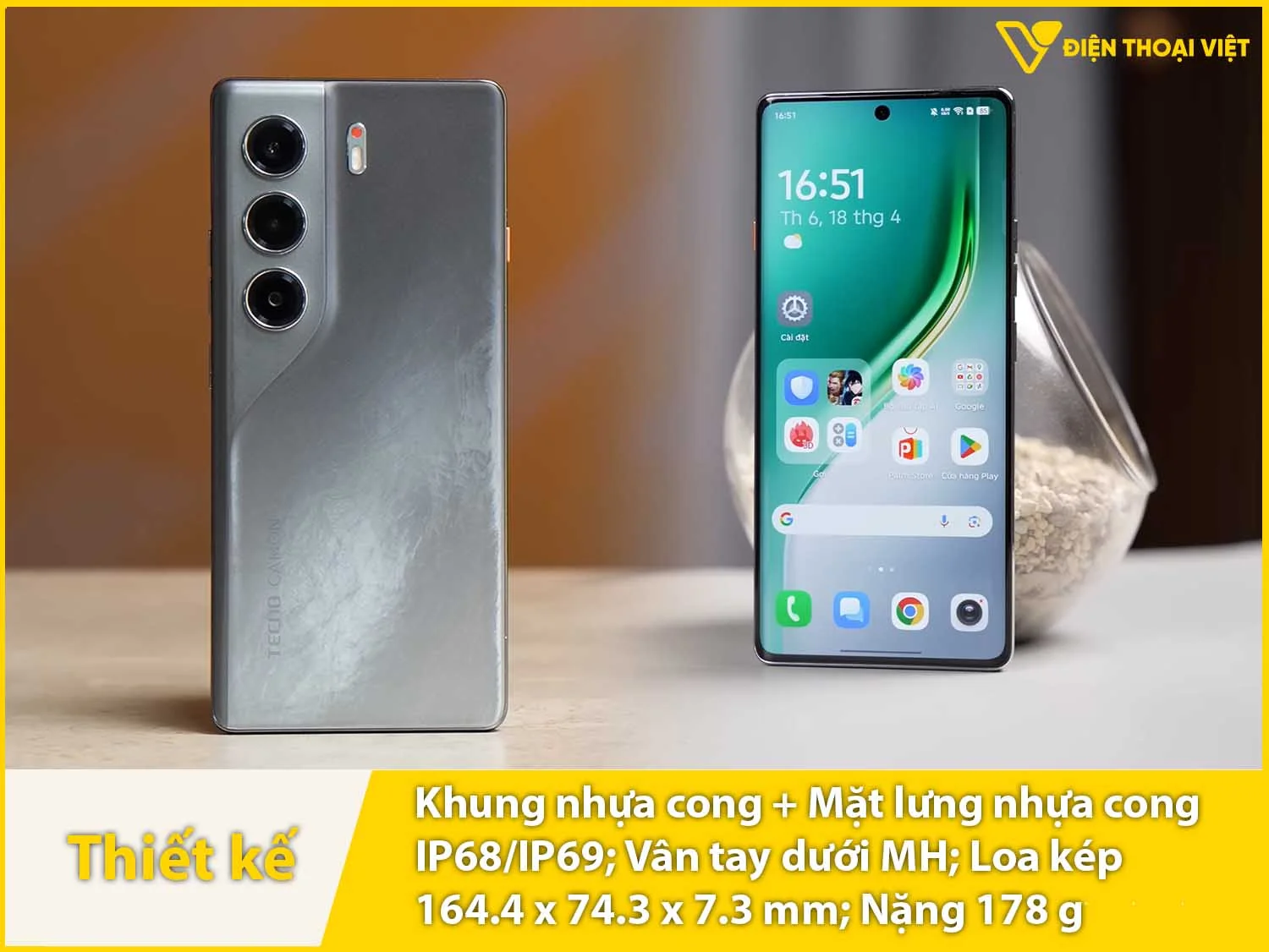 Khung nhựa cong & 2 mặt trước sau cong