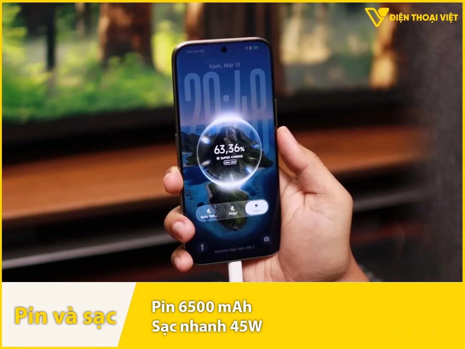 Pin 6500mAh/6150mAh & Sạc nhanh 45W
