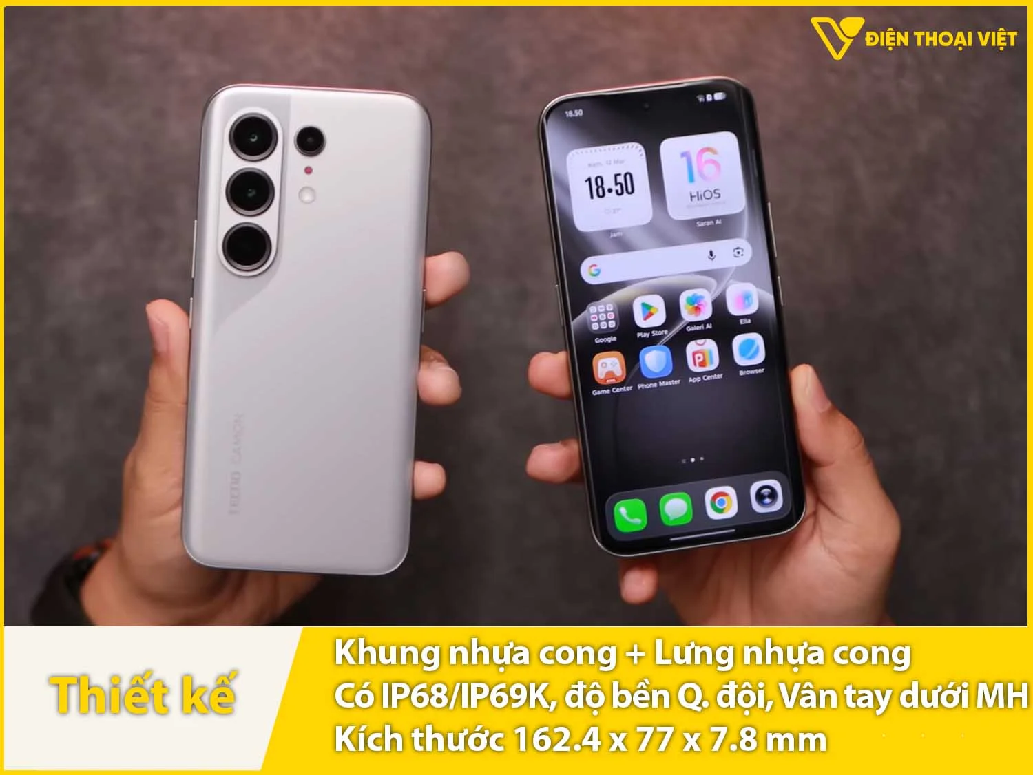 Khung nhựa cong & 2 mặt trước sau cong