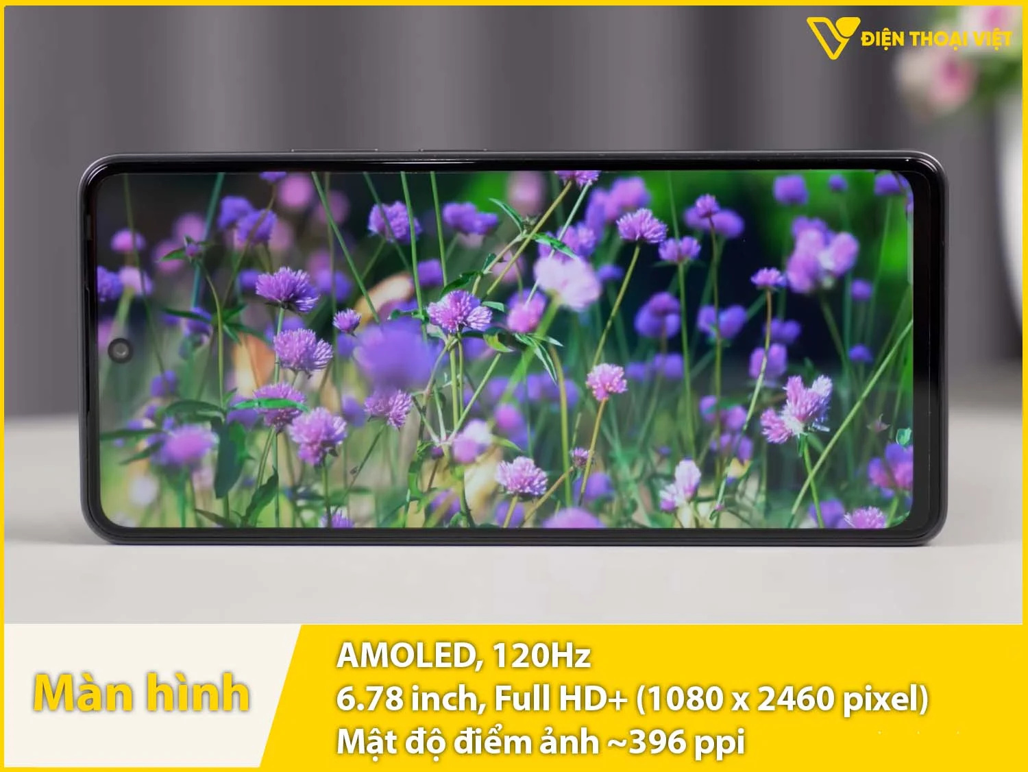 Màn hình AMOLED 120Hz, Full HD+ sắc nét, mượt mà