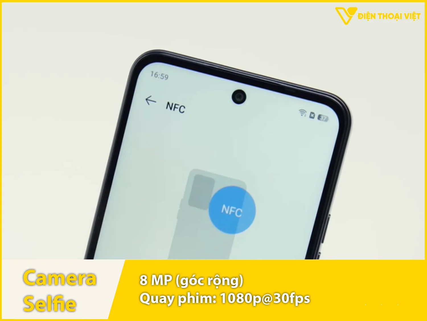 Camera selfie 8MP & Quay phim 1080p