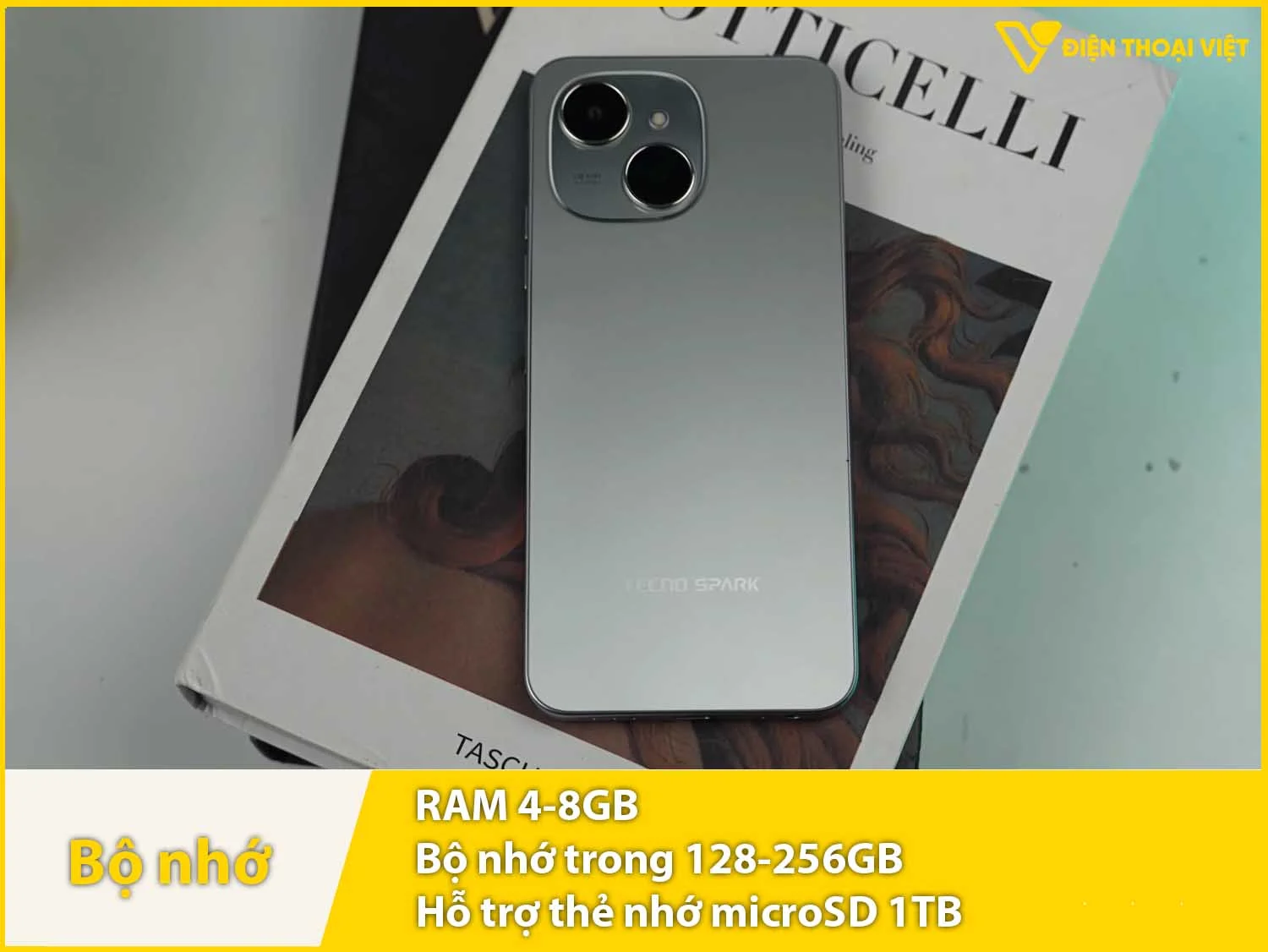 RAM 4GB và 8GB & Bộ nhớ trong 128-256