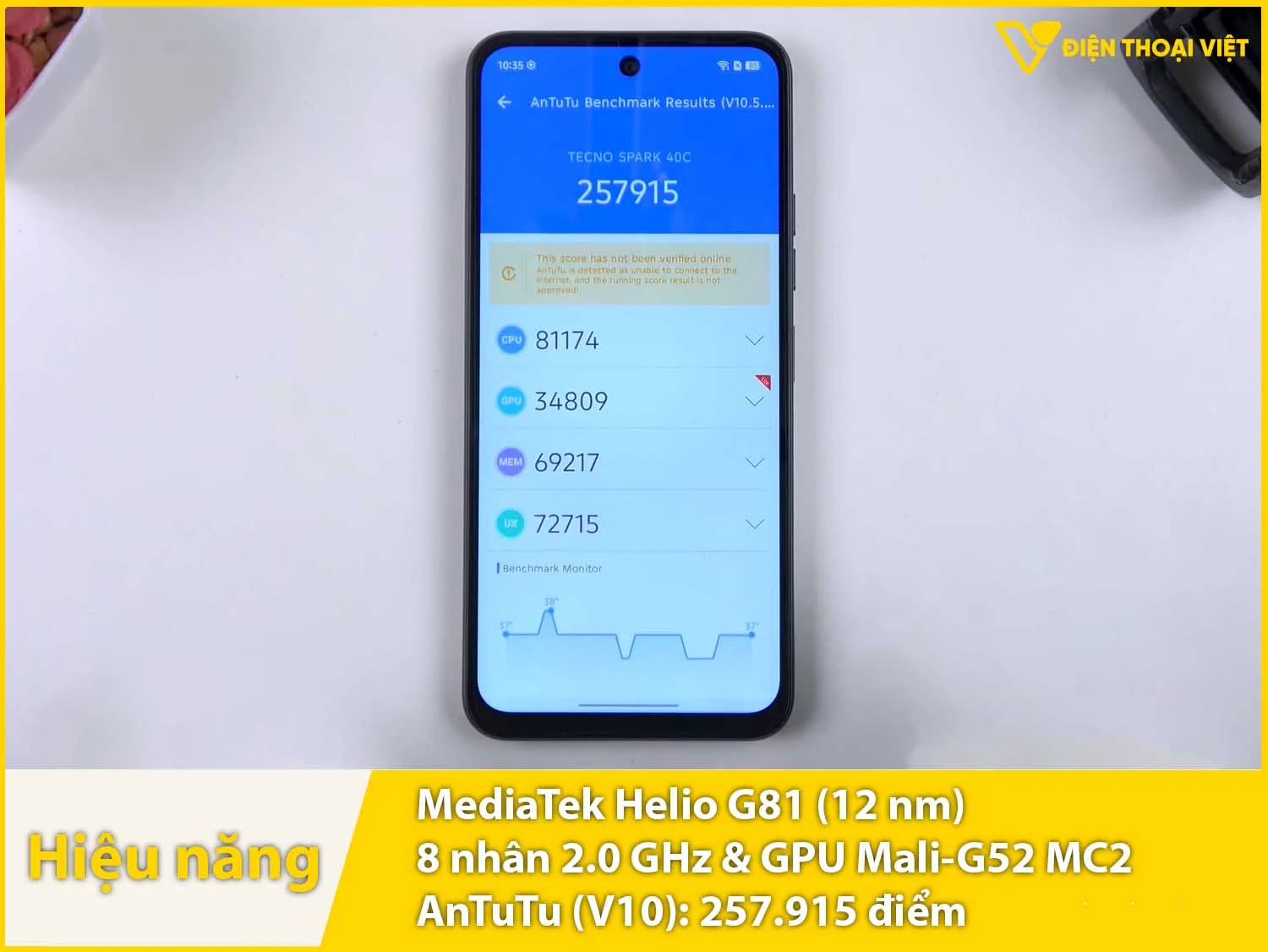 Helio G81 - 257.915 điểm AnTuTu
