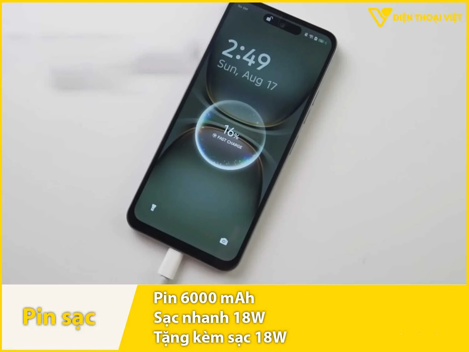 Pin 6000mAh & Sạc nhanh 18W