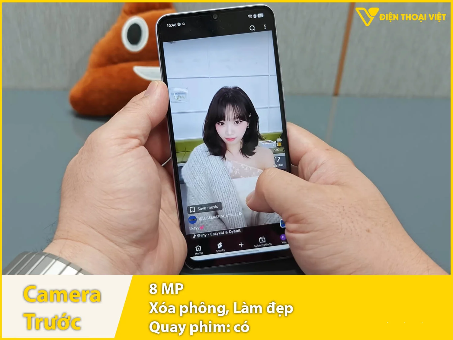 Camera trước 8MP & Quay video 1080p
