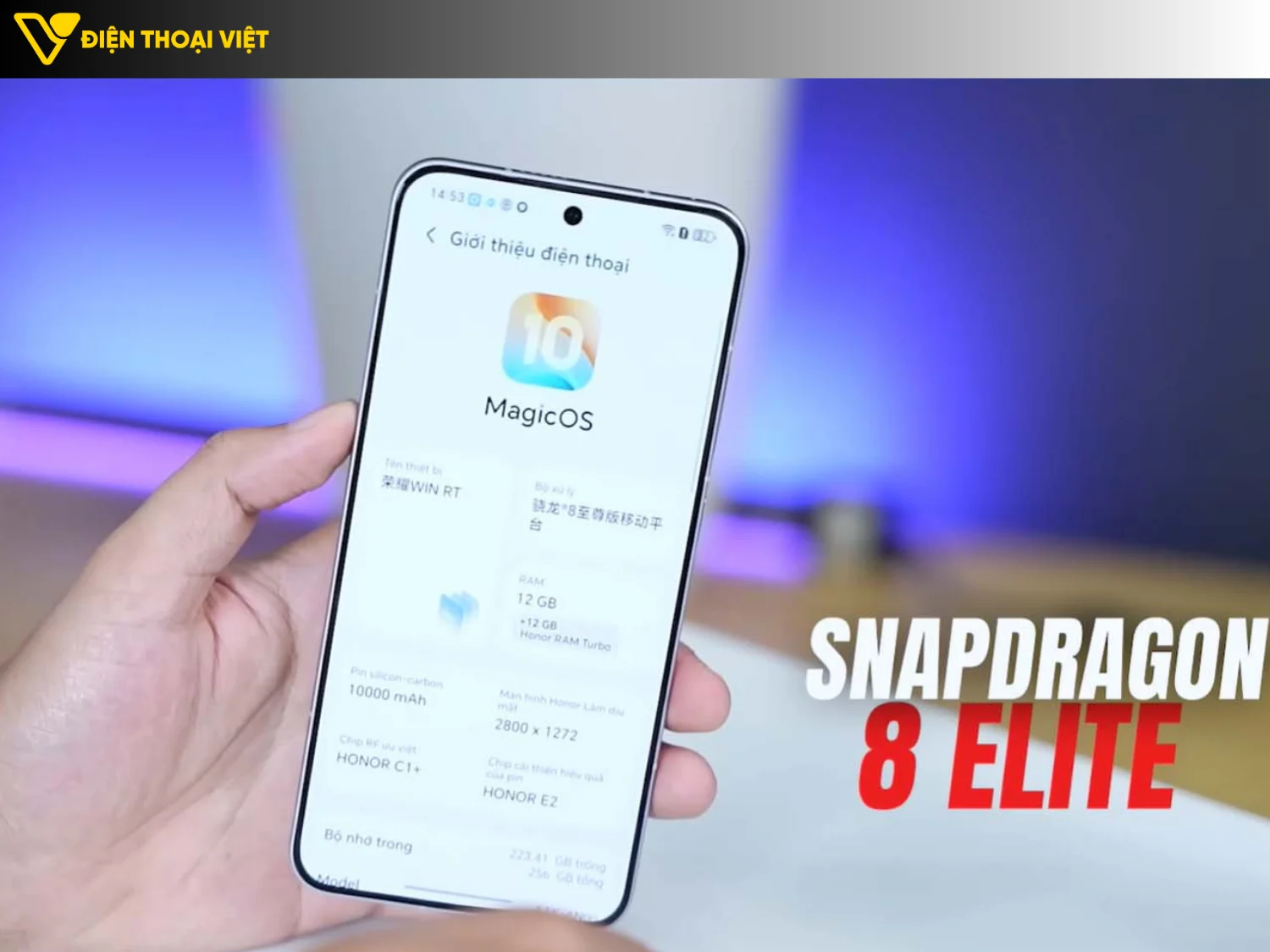 Honor WIN RT trang bị Chip Snapdragon 8 Elite