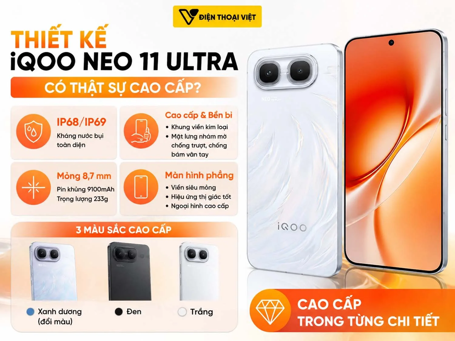 Thiết kế của iQOO Neo 11 Ultra có thật sự cao cấp?