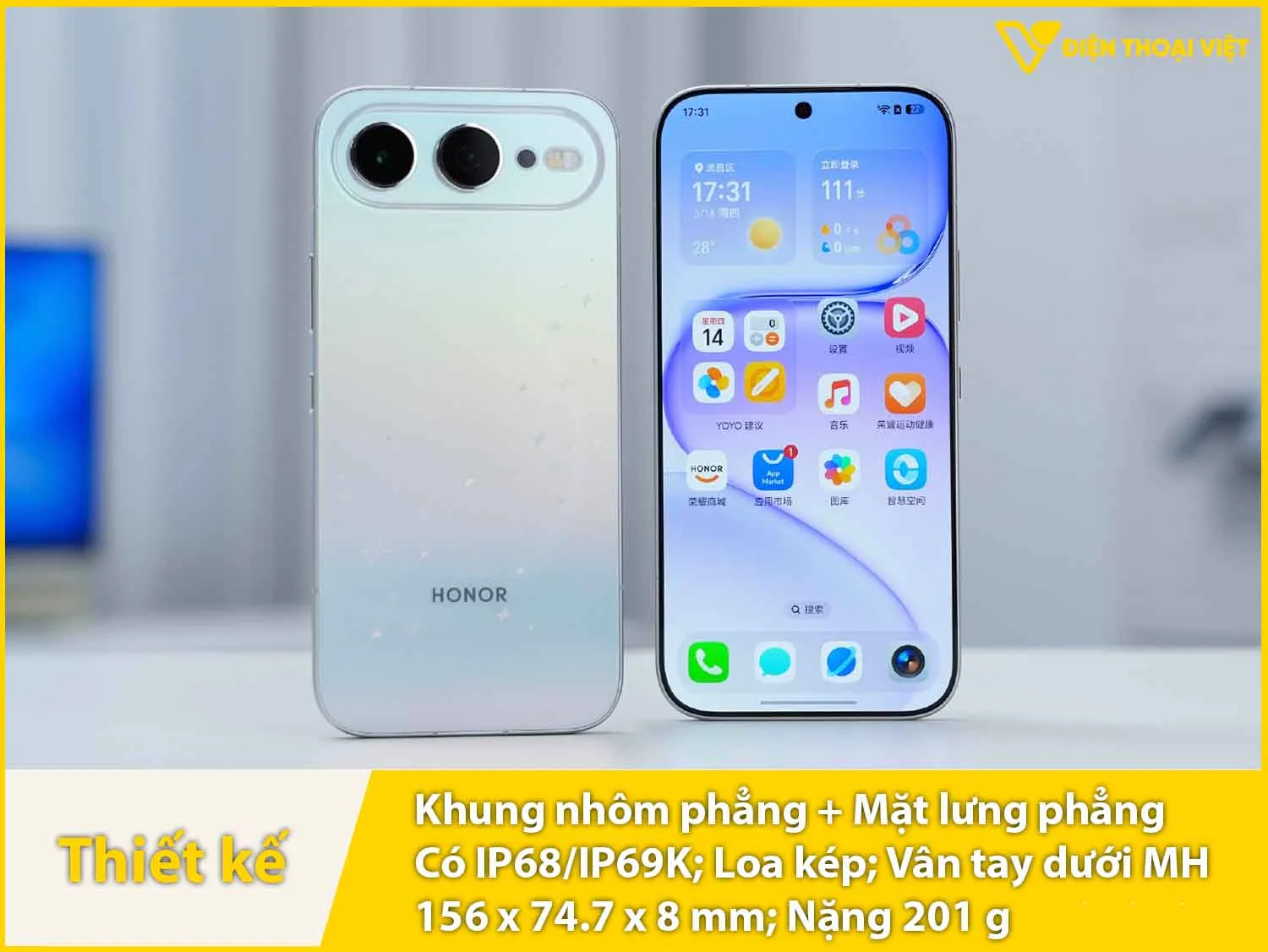 Thiết kế vuông vắn, tối giản & Khung kim loại có IP68/IP69K